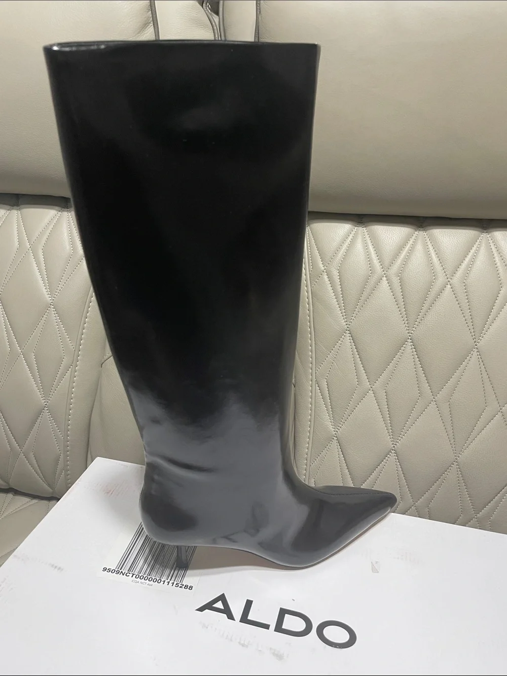 ALDO Selora Black Patent Over-the-Knee Boot
